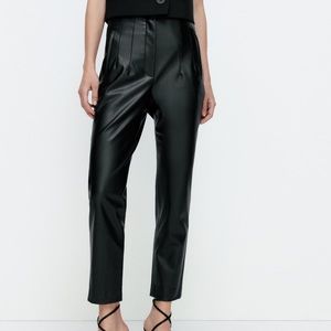 Faux leather pants